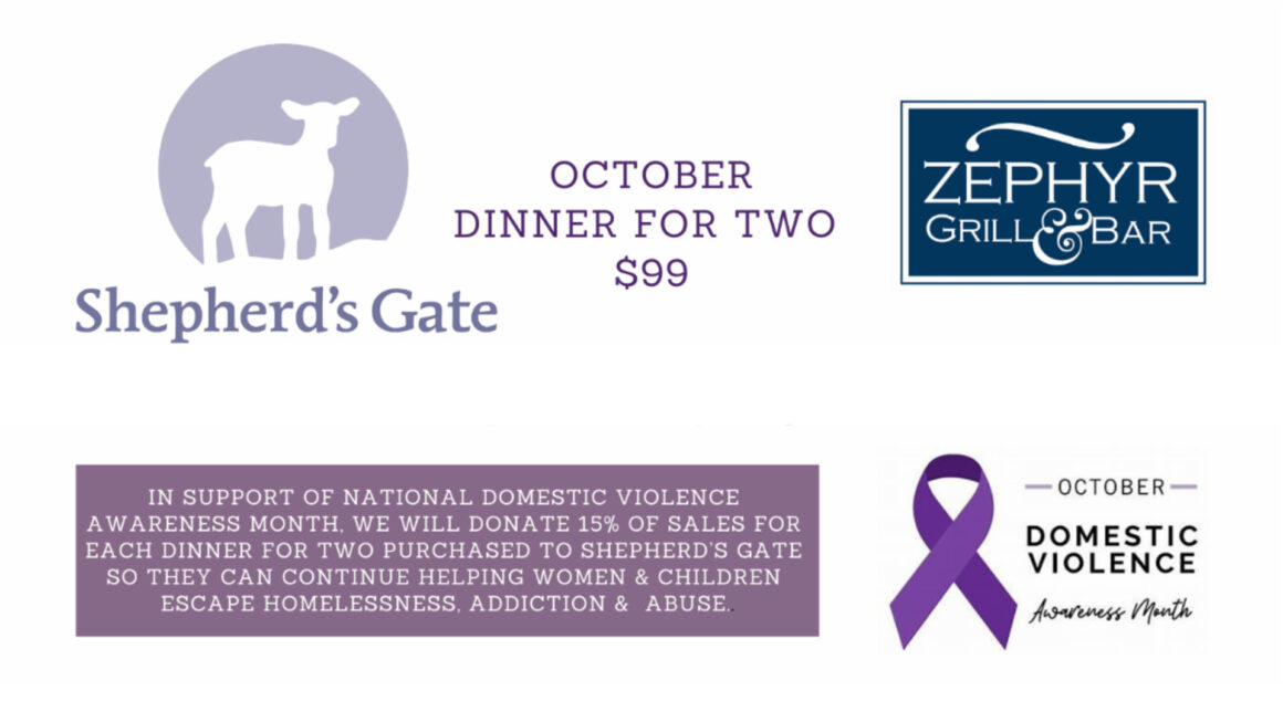 October Dinner for Two in Support of National Domestic Violence Awareness Month